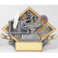 Resin Diamond Plate Stand or Hang Sculpture Award (Lamp of Knowledge)